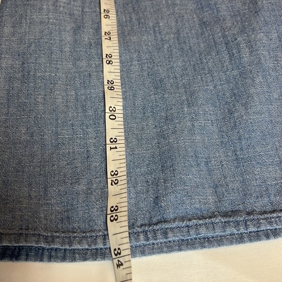 J Crew Chambray Ruffle 3/4 sleeve Dress size 4 - Picture 8 of 9